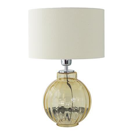 SOBREMESA TAVIA CRISTAL AMBAR CANELADA 20CM C/PANT