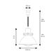 COLGANTE EDISON SUBE Y BAJA METAL CROMO 1 LUZ