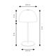 Lámpara de Mesa COLUMBUS Metal Negro Difusor 2 Luces