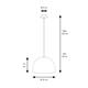 COLGANTE METAL COLUMBUS NEGRO 2 LUCES C/DIFUSOR