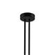 LAMPARA NOOR 6 LUCES NEGRO C/T BLANCA MATE 14"