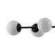 LAMPARA NOOR 6 LUCES NEGRO C/T BLANCA MATE 14"