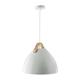 COLGANTE METAL/CUERO RIMBO BLANCO 30CM