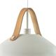 COLGANTE METAL/CUERO RIMBO BLANCO 30CM