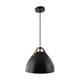 COLGANTE METAL/CUERO RIMBO NEGRO 30CM