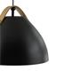 Lámpara de Techo Colgante RIMBO Metal Negro Cuero D28