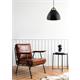 Lámpara de Techo Colgante RIMBO Metal Negro Cuero D28