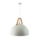 COLGANTE METAL/CUERO RIMBO BLANCO 40CM