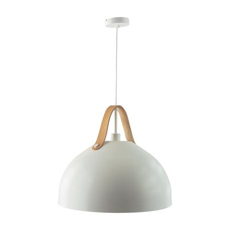 COLGANTE METAL/CUERO RIMBO BLANCO 40CM