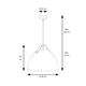 Lámpara de Techo Colgante RIMBO Metal Blanco Cuero D36