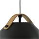 COLGANTE METAL/CUERO RIMBO NEGRA 40CM