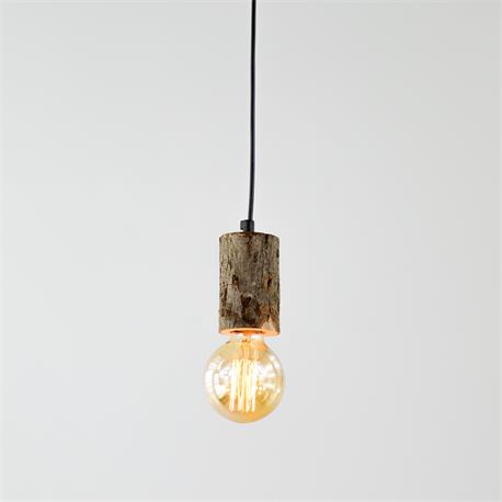 PENDEL TRONCO MADERA PEQUEÑO 110MM OLIVA 1 X E27 XTRELAMP