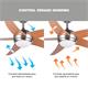 Ventilador DC RAGNAR niquel d132cm