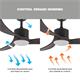Ventilador DC VIDAR negro d115cm
