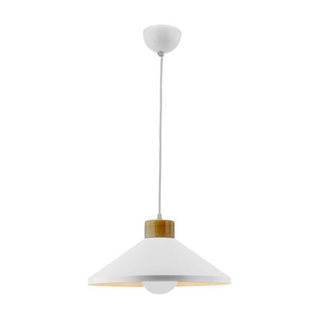 COLGANTE METAL MADERA NICKY COLOR BLANCO/NATURAL