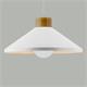 Lámpara de Techo Colgante NICKY Metal Blanco Madera Natural
