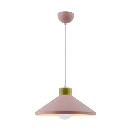 COLGANTE METAL MADERA NICKY COLOR ROSA/NATURAL