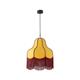 COLGANTE TEJIDO MOSTAZA/BURDEO/MARRON LIV 40CM XTRELAMP