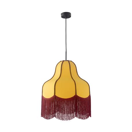 COLGANTE LIV MOSTAZA/BURDEOS/MARRON 50 CM XTRELAMP