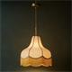 Lámpara de Techo LIV D40 Beige con Flecos Oro