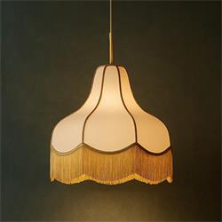Lámpara de Techo LIV D70 Beige con Flecos Oro
