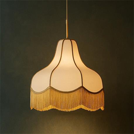 Lámpara de Techo LIV D70 Beige con Flecos Oro