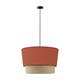 Lámpara de Techo OLENA Doble Terracota Yute 45 Cm