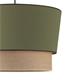 Lámpara de Techo OLENA Doble Verde Oliva Yute 45 Cm