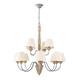 LAMPARA ADELA MADERA 12 LUCES E14 C/PANTALLA XTRELAMP
