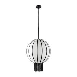 COLGANTE GRACE TEXTIL FLECOS BLANCO/NEGRO 40CM XTRELAMP