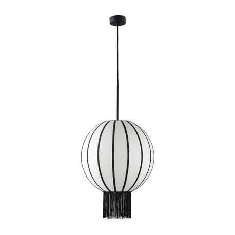 COLGANTE GRACE TEXTIL FLECOS BLANCO/NEGRO 40CM XTRELAMP