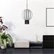 COLGANTE GRACE TEXTIL FLECOS BLANCO/NEGRO 40CM XTRELAMP