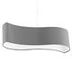 LAMPARA PAMELA 2L GRIS CLARO/ BLANCO