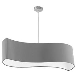 LAMPARA PAMELA 2L GRIS CLARO/ BLANCO
