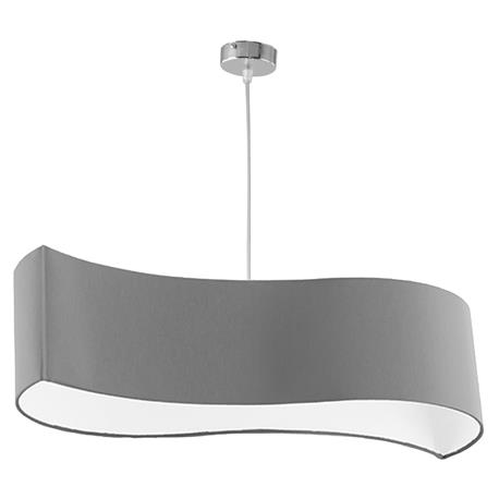LAMPARA PAMELA 2L GRIS CLARO/ BLANCO