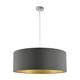COLGANTE SURREY GRIS OSCURO (MARRON TIERRA) -ORO 3 LUCES