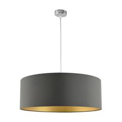 COLGANTE SURREY GRIS OSCURO (MARRON TIERRA) -ORO 3 LUCES