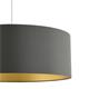 COLGANTE SURREY GRIS OSCURO (MARRON TIERRA) -ORO 3 LUCES