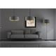 COLGANTE SURREY GRIS OSCURO (MARRON TIERRA) -ORO 3 LUCES