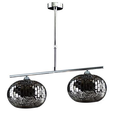 LAMPARA 2 LUCES MOSAICO NEGRO