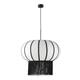 COLGANTE EVA TEXTIL FLECOS BLANCO/NEGRO 50CM XTRELAMP