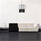 COLGANTE EVA TEXTIL FLECOS BLANCO/NEGRO 40CM XTRELAMP