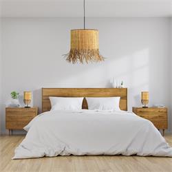 COLGANTE MALI 40CM TEJIDO NATURAL DESHILADO XTRELAMP