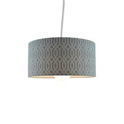 COLGANTE ANDORRA IMPRESION GRIS 1 LUZ 40CM