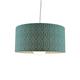COLGANTE ANDORRA IMPRESION VERDE 1 LUZ 40CM