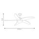 VENTILADOR DC RAGNAR 18W BLANCO 5 ASP REVERSIBLE .6 VELOC.13