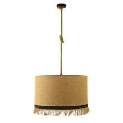 COLGANTE CHESSY TEJIDO CINTA MARRON DESHILADO D40