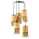 PLAFON MALI 5L TEJIDO NATURAL DESHILADO XTRELAMP