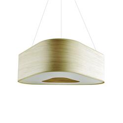 COLGANTE TRIANGULO MADERA 6 LUCES