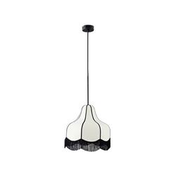 COLGANTE TEJIDO BLANCO/NEGRO LIV 40CM XTRELAMP